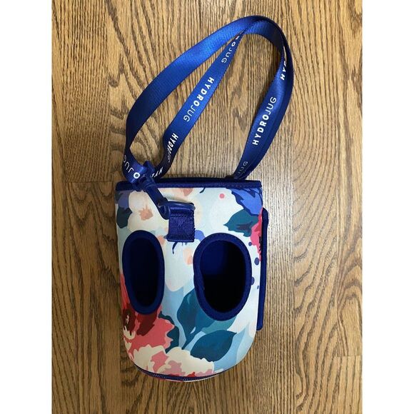 HydroJug Insulating Half Gallon Sleeve Navy Blue Floral Design‎ with Strap - Picture 2 of 5
